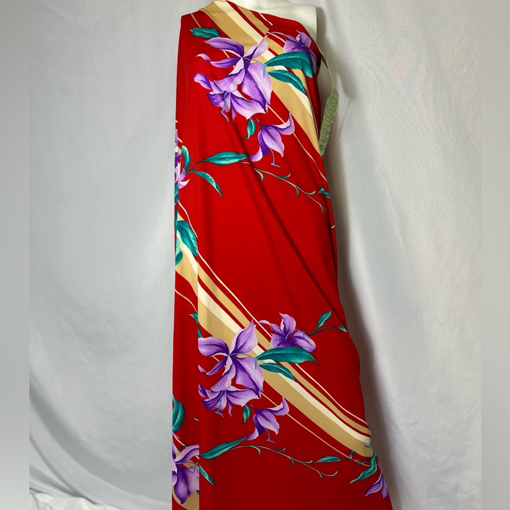 VTG Women's Blue Hawaii Sportswear Pareau Beach Wrap Sarong Swimsuit Coverup NWT